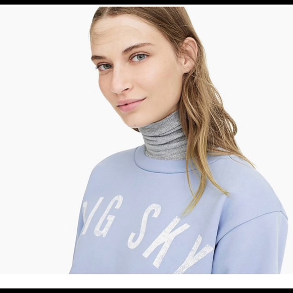 J. Crew Big Sky Crewneck Sweatshirt Size S - Picture 6 of 6